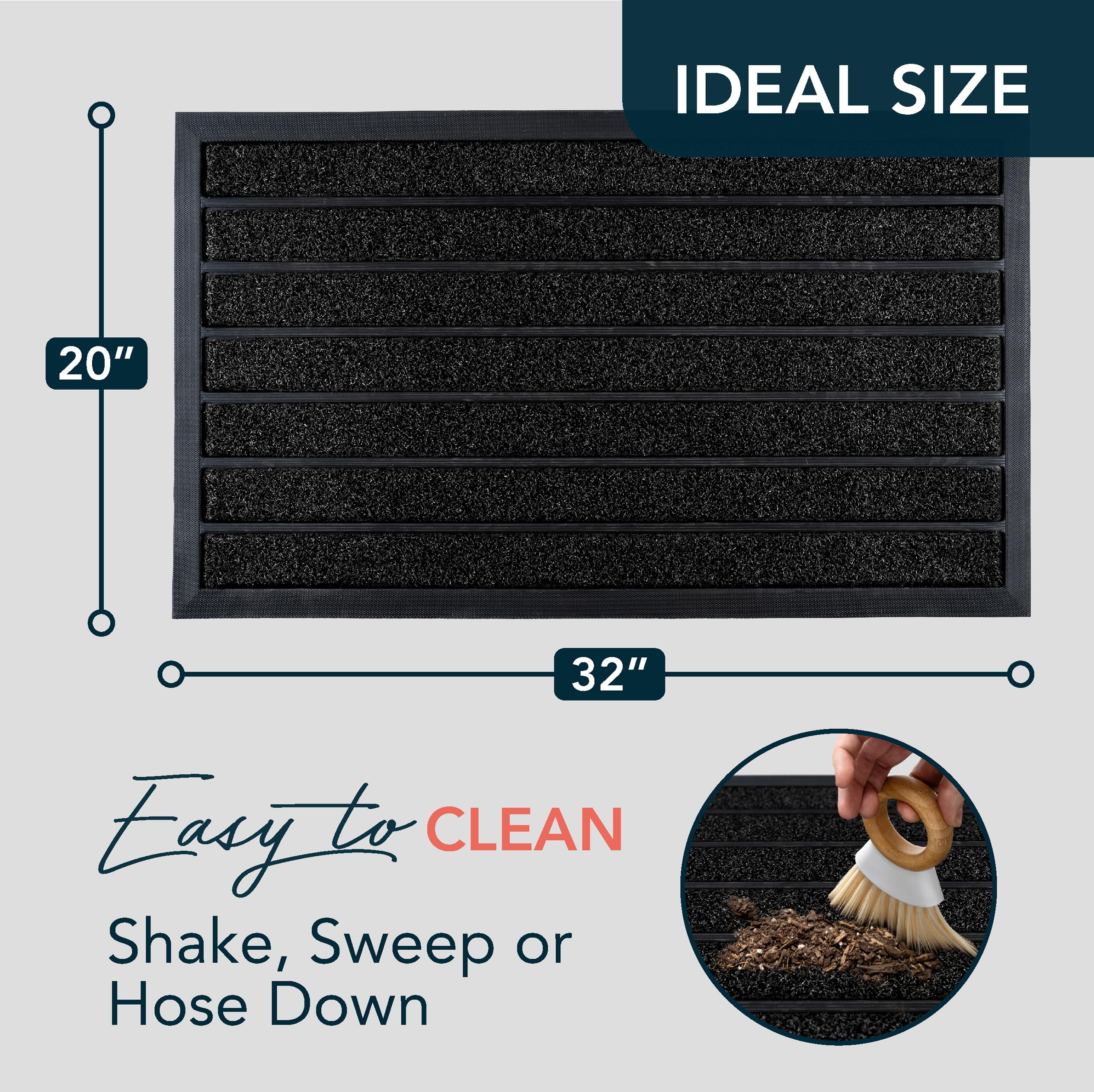 ubdyo outdoor welcome mat non-slip design stays in place in rain and snow