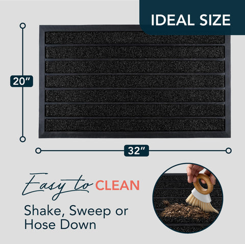 ubdyo outdoor welcome mat non-slip design stays in place in rain and snow