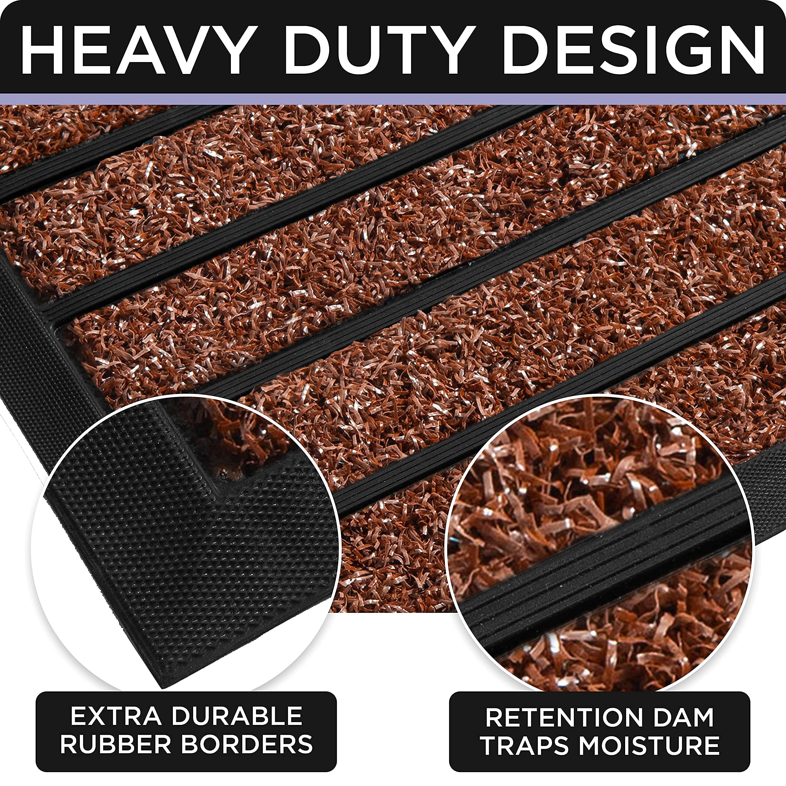 ubdyo thirty by seventeen inch dimensions provide ample coverage for busy thresholds