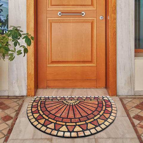 ubdyo unique-design door mat in red traps dirt at entry for clean floors