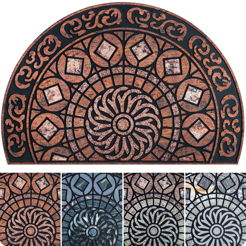 UBDYO unique pattern front door mat showcases durable, inviting entrance for outdoor use.