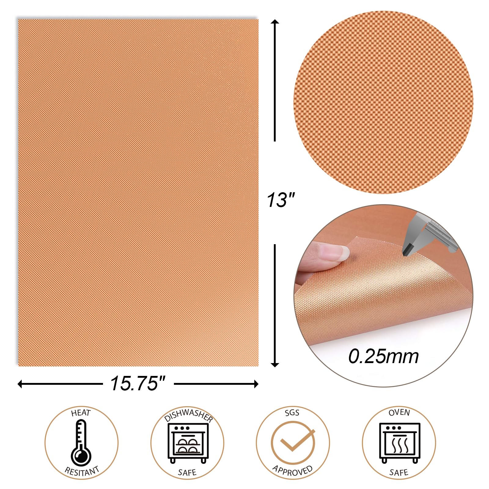 UBeesize copper grill mat being cleaned under faucet for easy cleanup