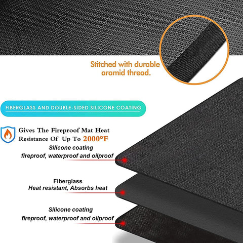 UBeesize double-sided-silicone-coated-mat offers durable protection for high-heat grilling.