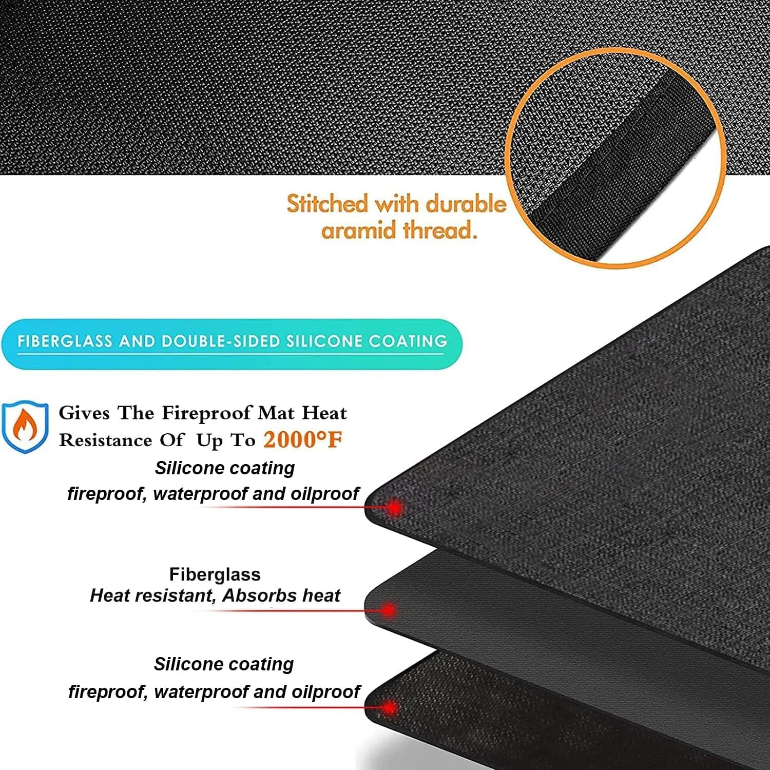 UBeesize fire-pit-mat double-sided offers reliable fire protection outdoors.