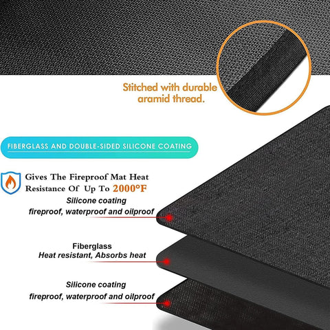 UBeesize fire-pit-mat double-sided offers reliable fire protection outdoors.