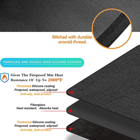 UBeesize fire pit pad protects deck surfaces around outdoor fires.