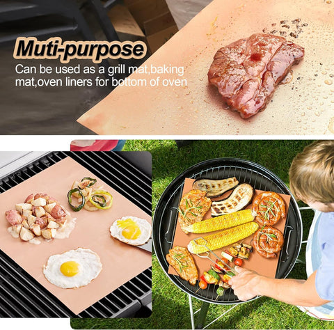 UBeesize grill mat safety usage demonstrating proper placement away from direct flame.