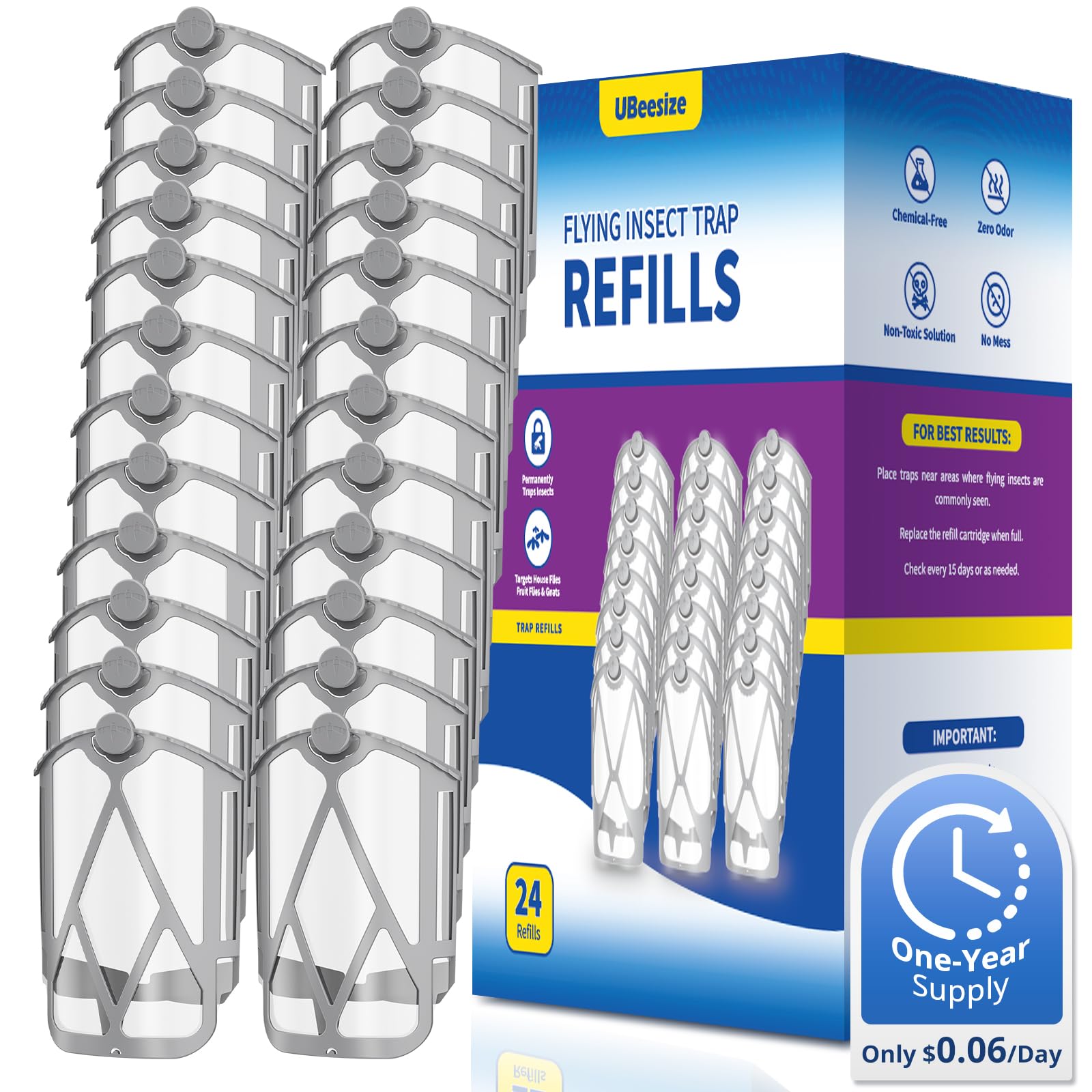 UBeesize Zevo M364/Max refill 24-pack for seamless fit and reliable performance