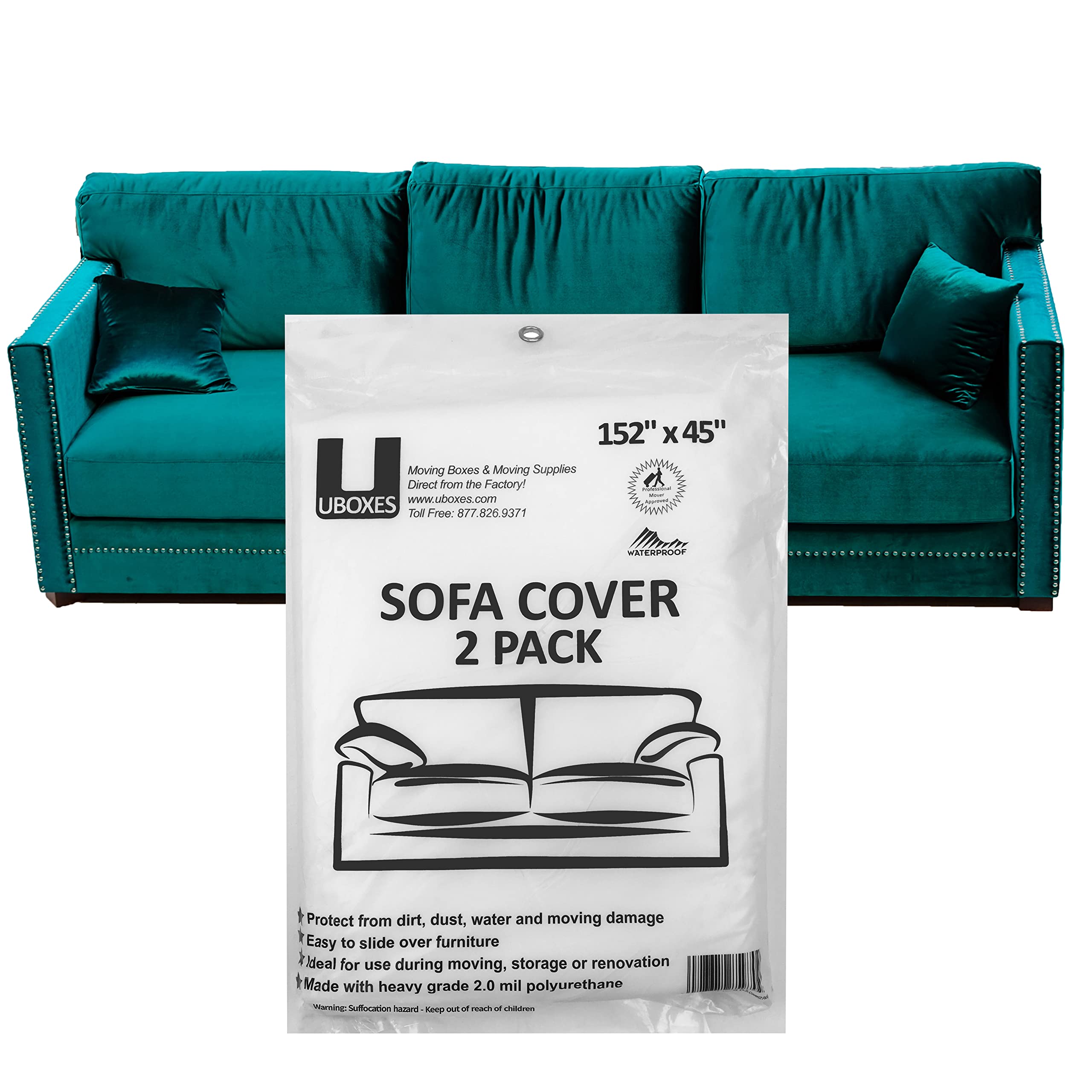 UBOXES sofa-cover-water-resistant-closeup reveals durable fabric texture.