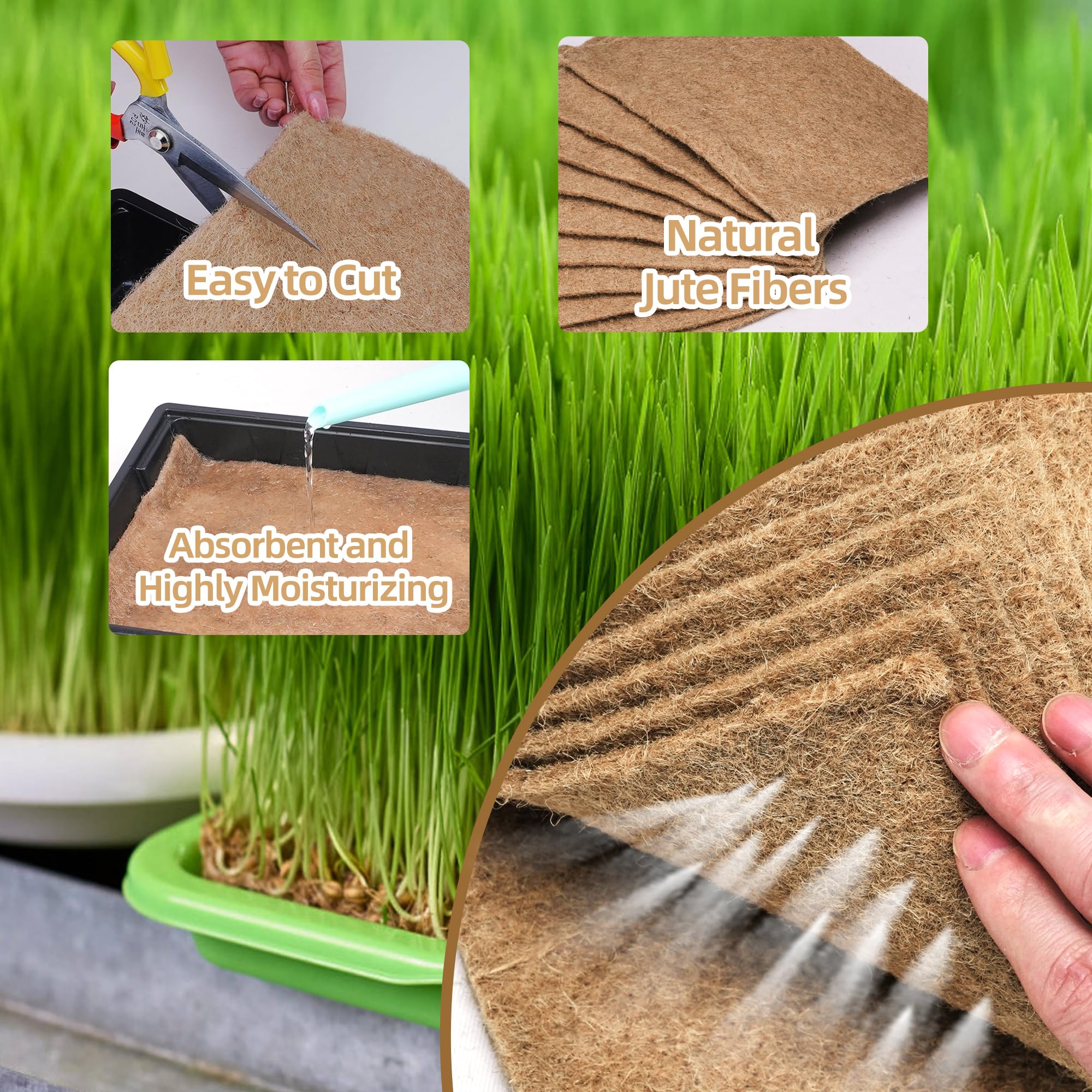 UCandy hydroponic pad natural fiber texture for sustainable growing