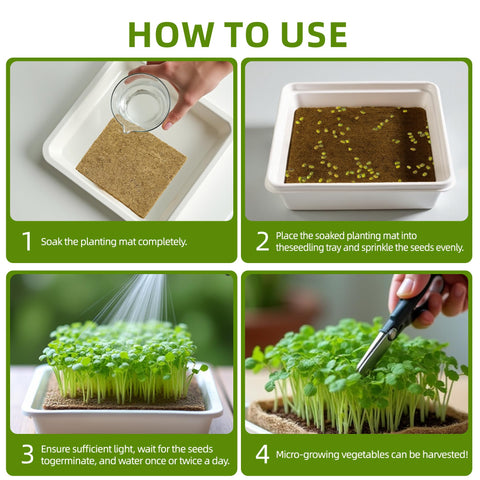 UCandy microgreens wheatgrass seed start on jute pad