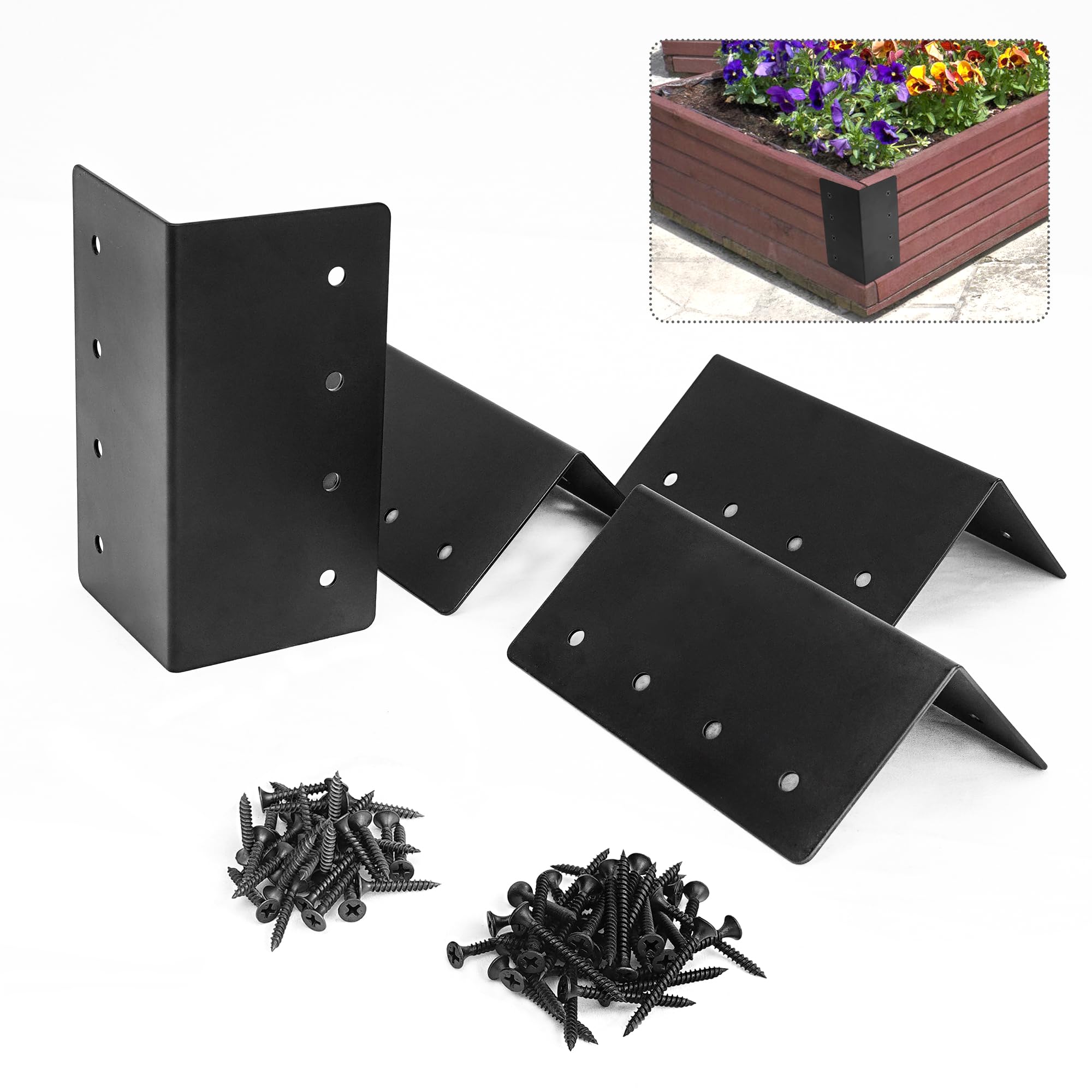 UCandy raised garden bed corner bracket 4-pack reinforces 90-degree joints for durable beds