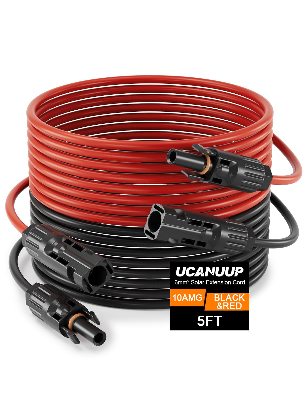 UCANUUP MC4 extension cable with secure connectors for solar system connections