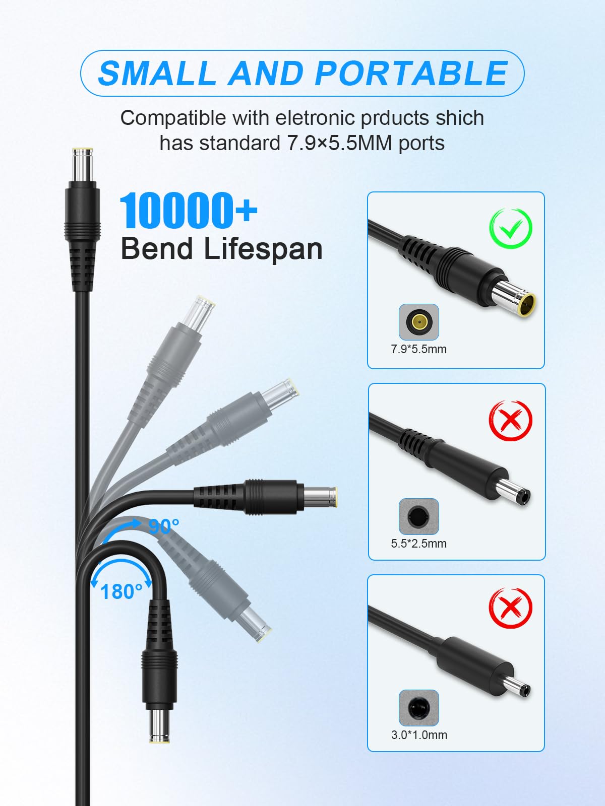 Durable rubber strap for tidy cable management.