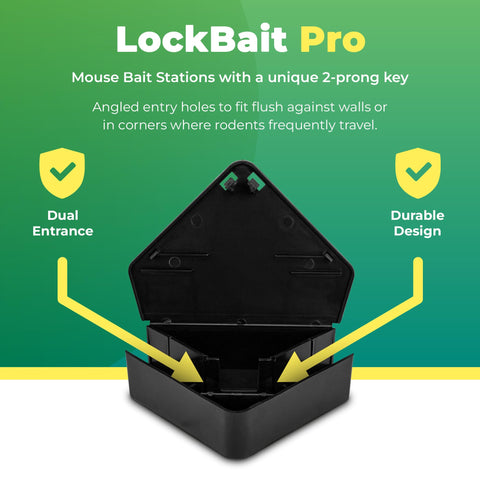 UCatch LockBait Pro mouse station placed in a corner for discreet, secure monitoring.