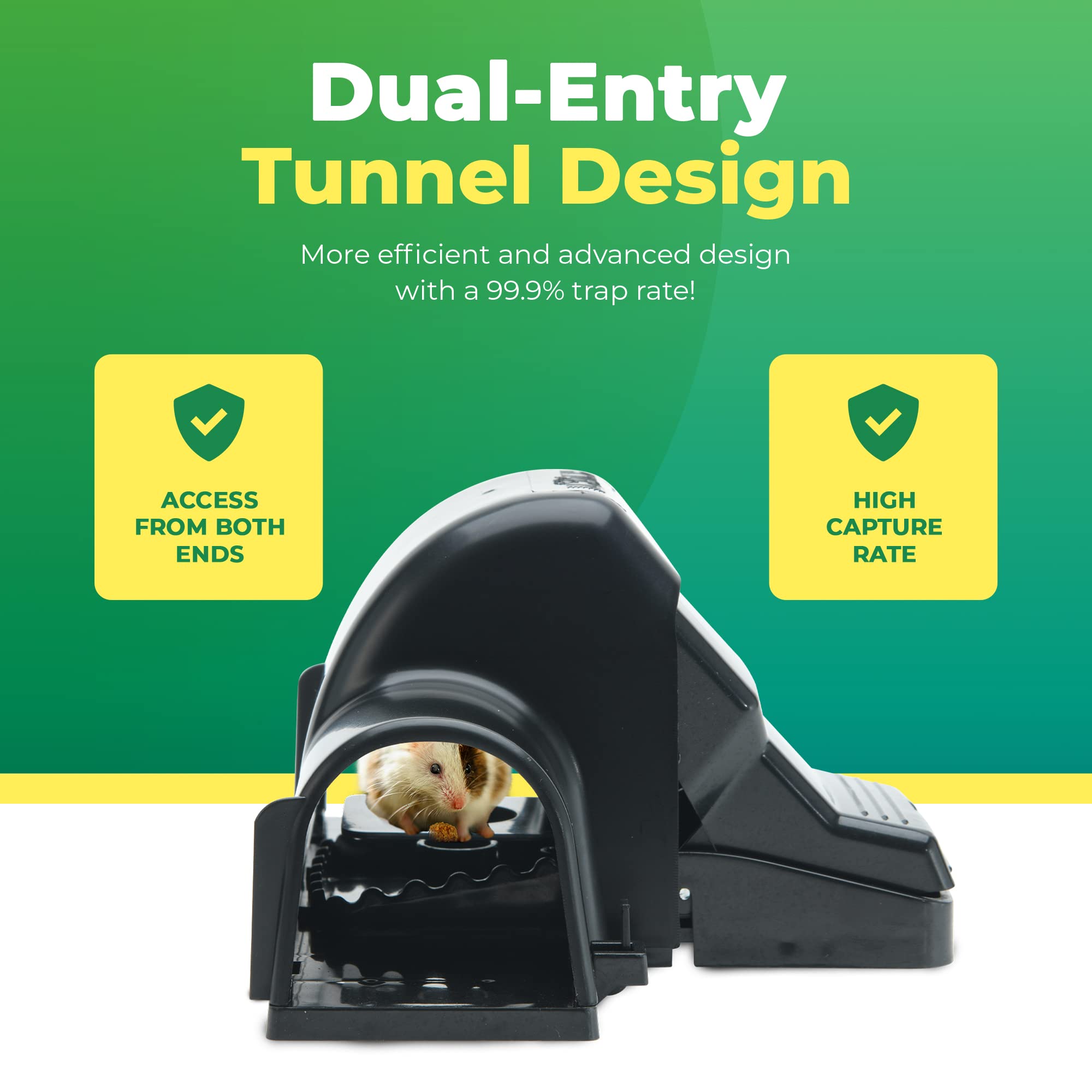 UCatch Rat Trap placed indoors in a kitchen for safe trapping.