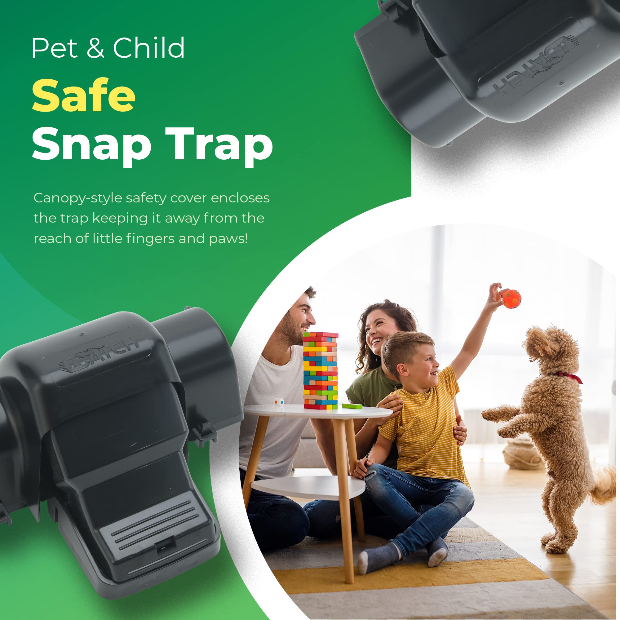 UCatch Rat Trap outdoors in garden spot for versatile use.