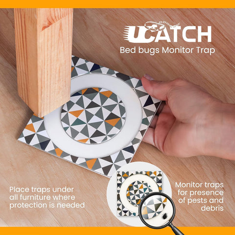 UCatch sticky interceptor adhesive trap helps visualize pests and capture intruders.
