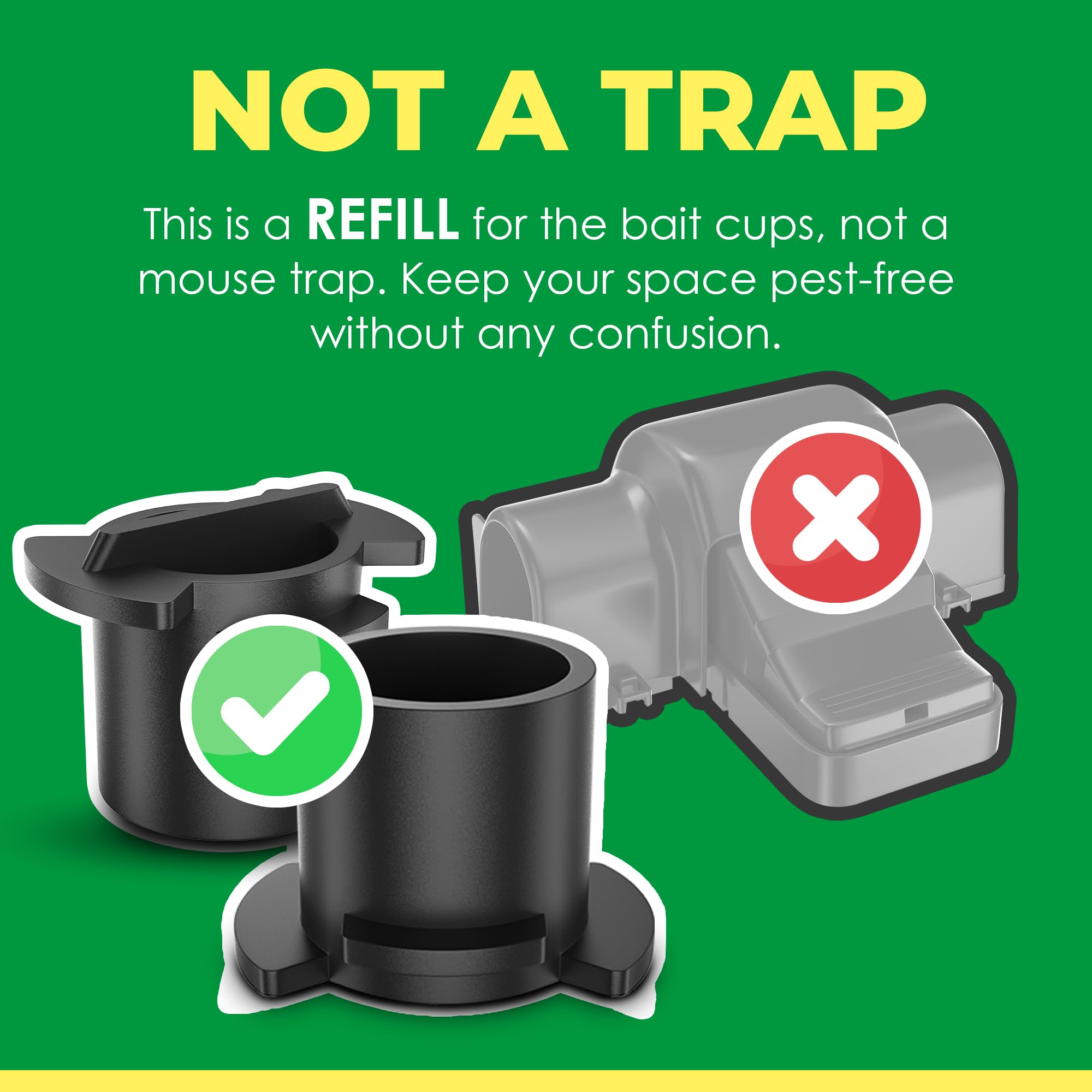 UCatch twist-in design shows universal-fit bait for compatible traps.