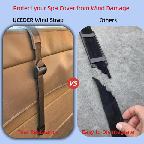UCEDER pack of 2 storm straps for reliable outdoor protection
