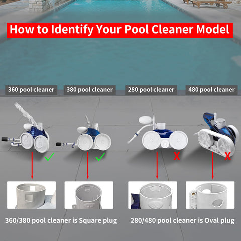 UCEDER Polaris 360/380 bag installation shows quick-fit with compatible square-pronged clips.