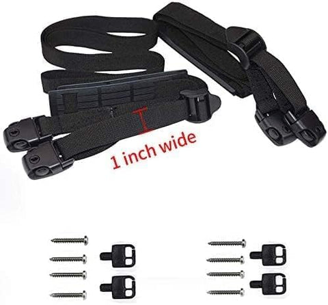 UCEDER straps include stainless screws, locking latches and keys for secure setup
