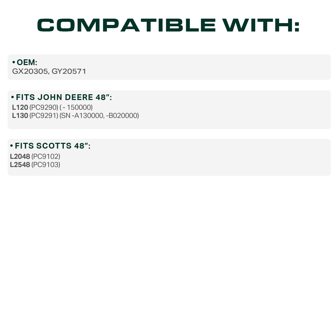 UDC L120/L130 compatibility belt for efficient lawn care