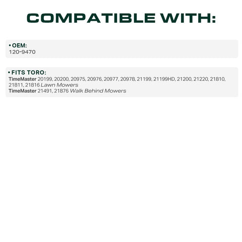 UDC Mower Belts 120-9470 27.5-inch belt length