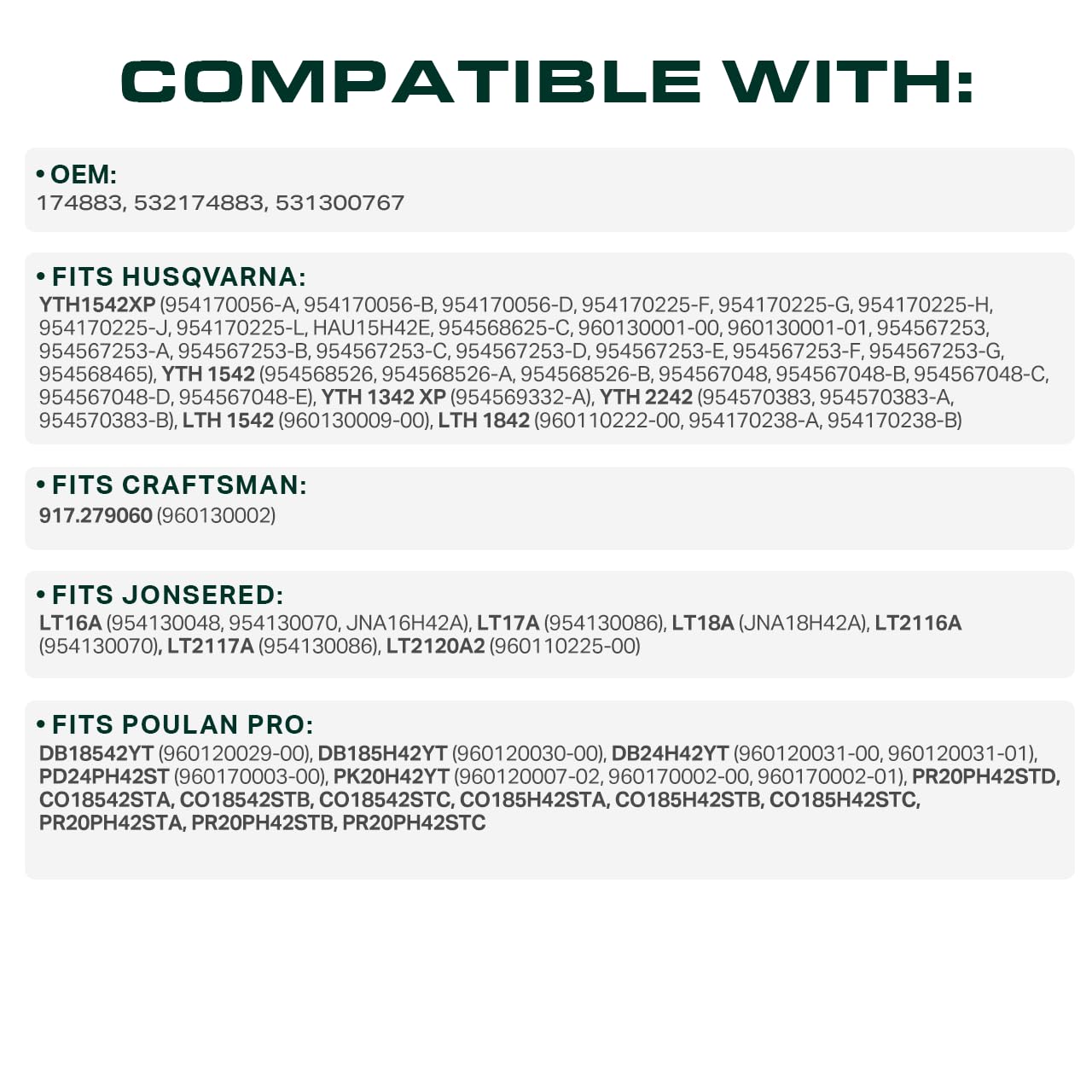 UDC Mower Belts 174883 belt close-up highlights compatibility and strength
