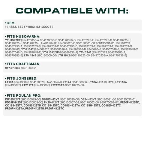 UDC Mower Belts 174883 belt close-up highlights compatibility and strength