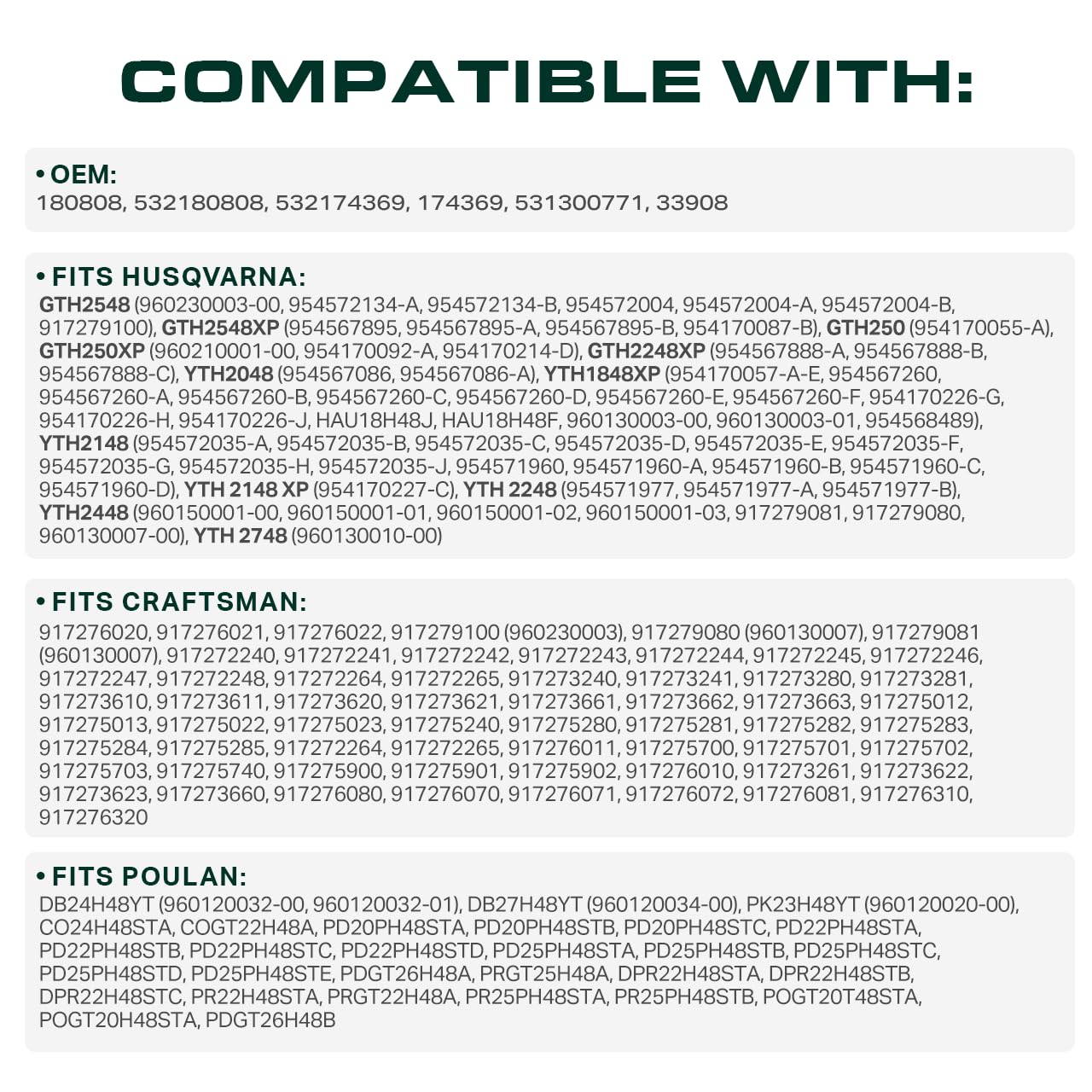 UDC Mower Belts 89-inch dimension label confirms precise width and length for a proper fit.