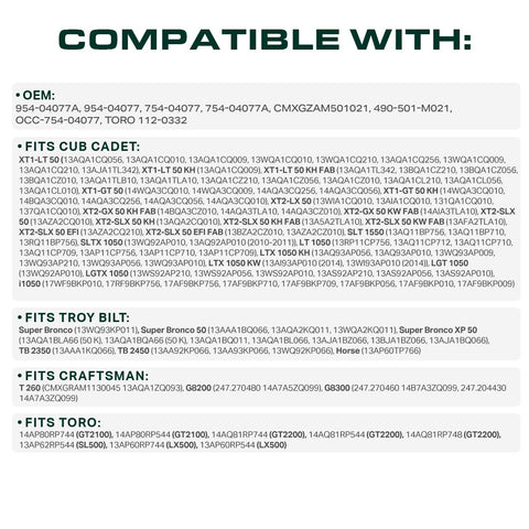 954-04077A belt for Cub Cadet SLT1550 enables smoother deck operation.