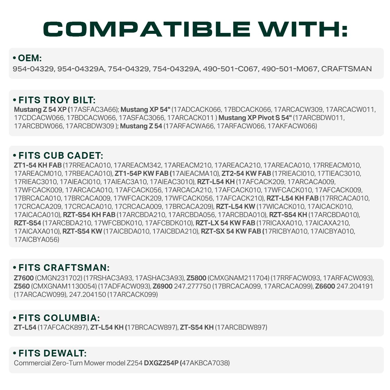 Natural rubber body highlighted for flexible performance in rugged mowing tasks.