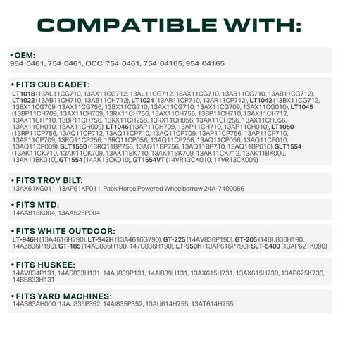 UDC Mower Belts 954-0461 for LT1046 helps maintain cutting performance.
