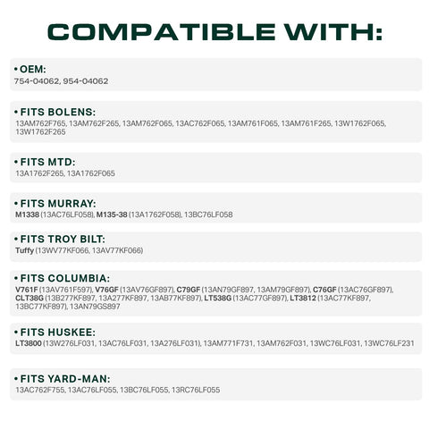 UDC Mower Belts Bolens 38-inch deck compatibility supports smooth mowing