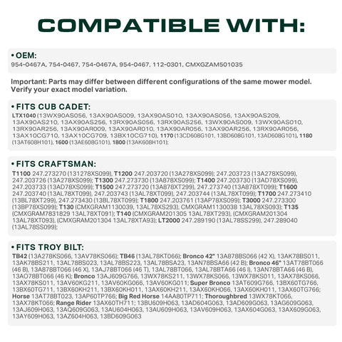 UDC Mower Belts compatible with Cub Cadet, MTD, Toro and more.