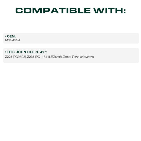 UDC Mower Belts M154294 aramid tensile cords ensure strength during heavy mowing tasks