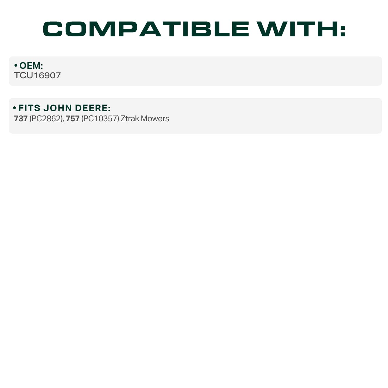 UDC Mower Belts TCU16907 wear resistance test image suggesting durable operation