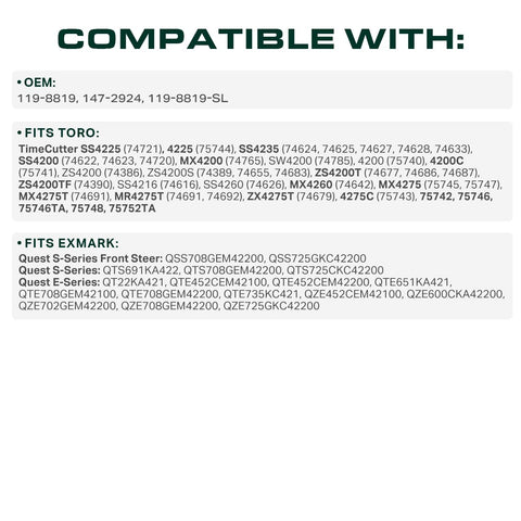 UDC Mower Belts TimeCutter SS4225/SS4235 deck belt compatibility