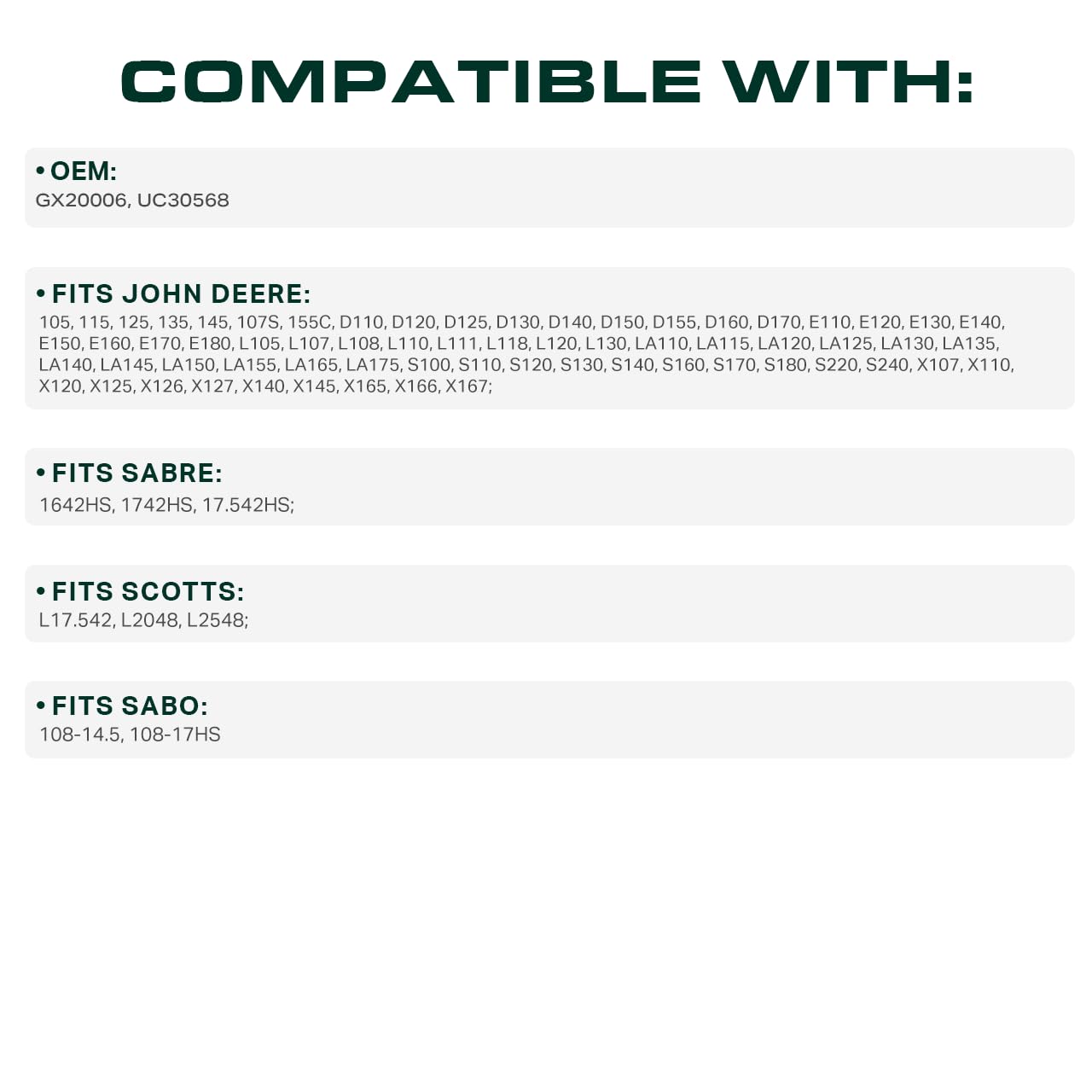 UDC Mower Belts with two-layer wrap enhances flex and wear resistance.