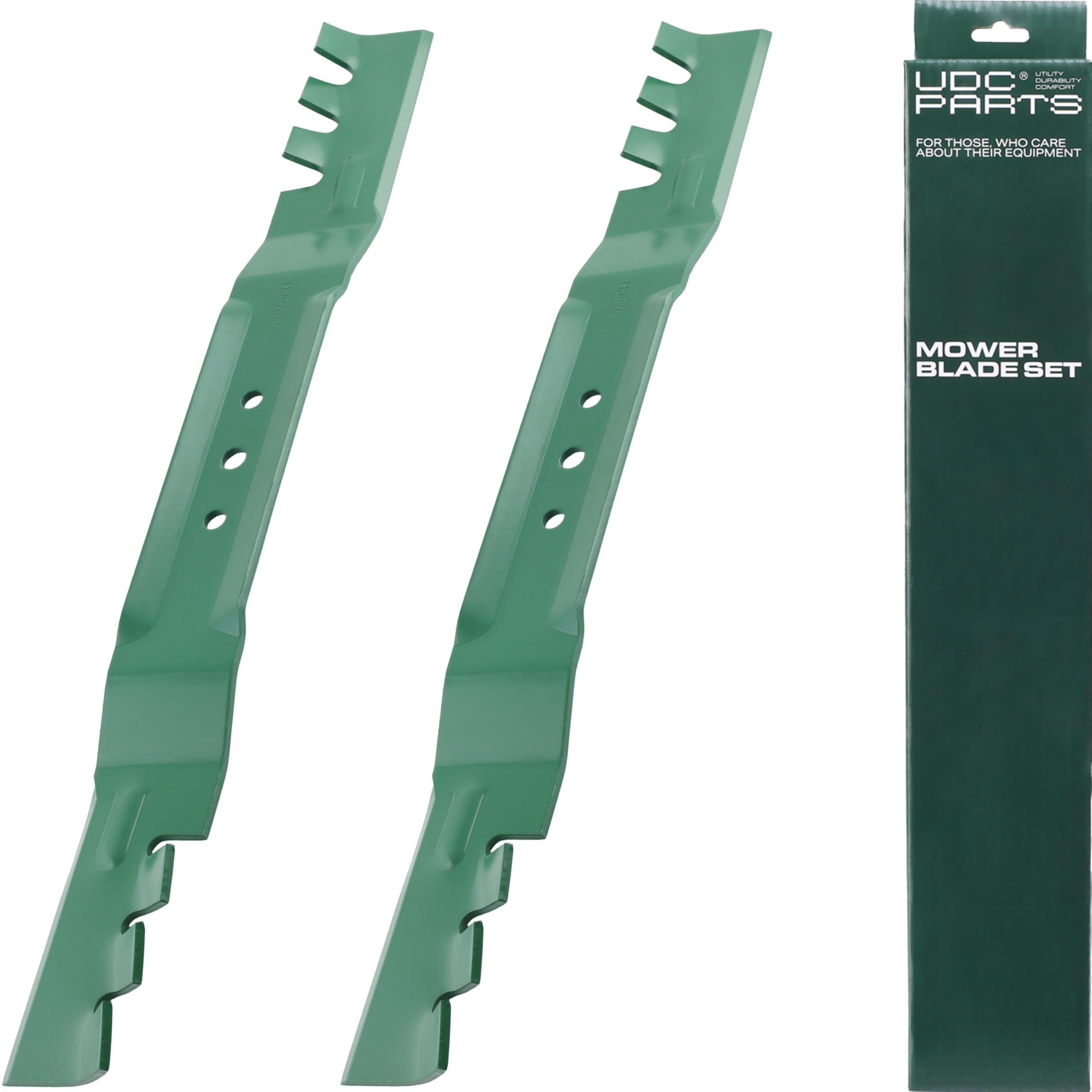 UDC Parts 131-4547-03 lawn mower blade for Toro Recycler front view shows durable steel construction.