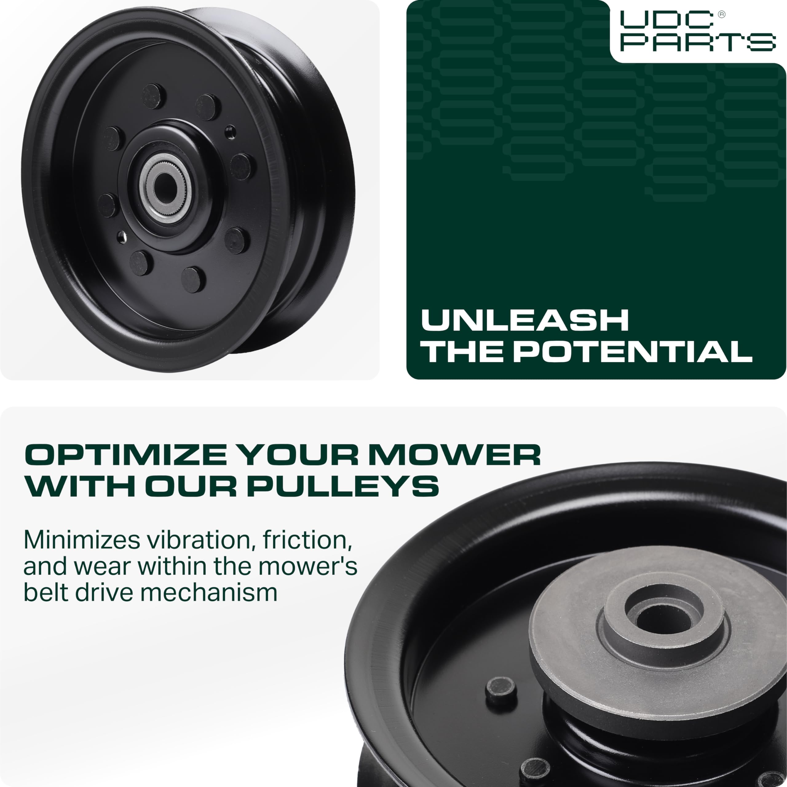 UDC Parts 196104 idler pulley compatibility list with models.