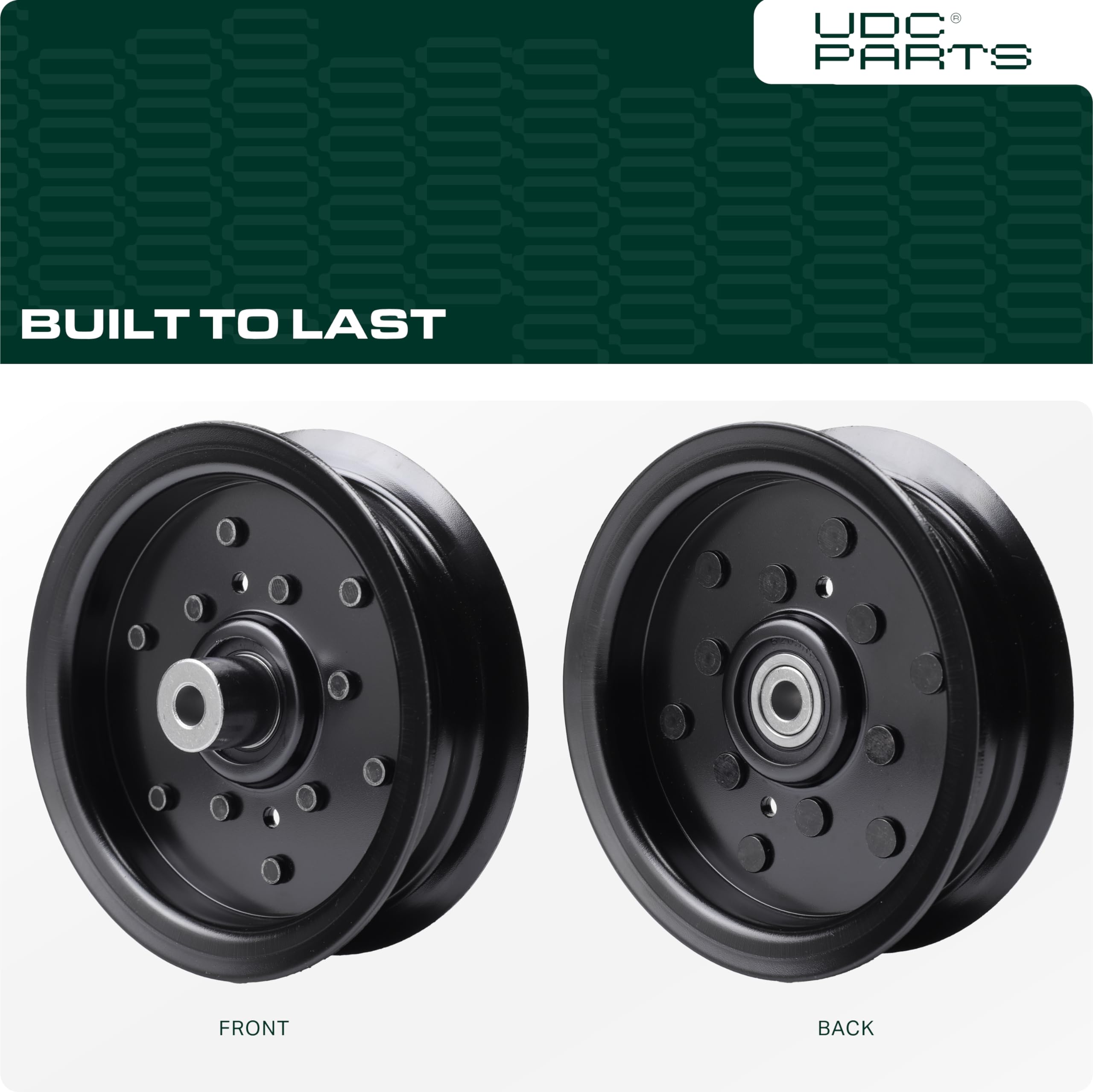 UDC Parts 532197379 idler pulley side view fits multiple mower models