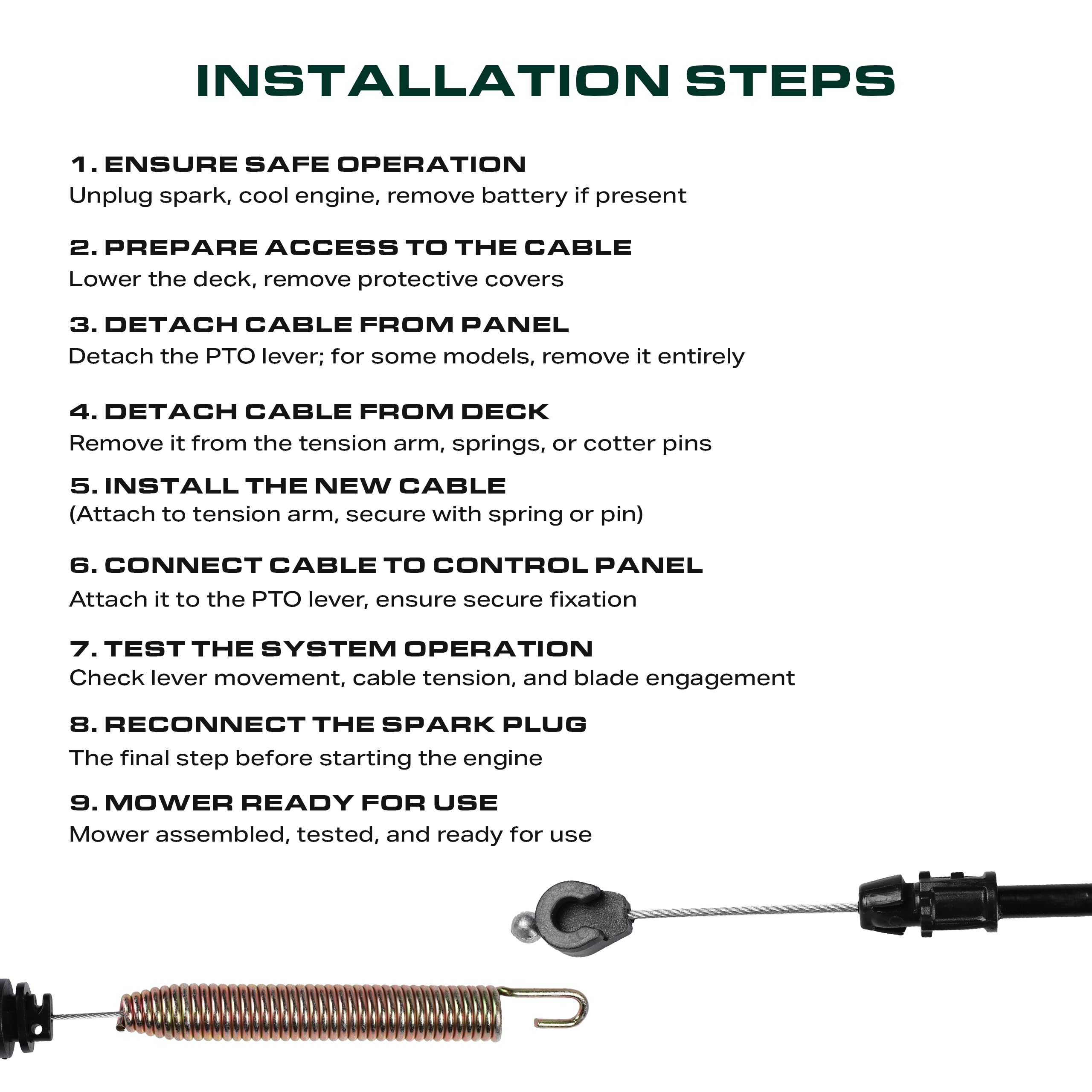 62 inch conduit length supports reliable routing