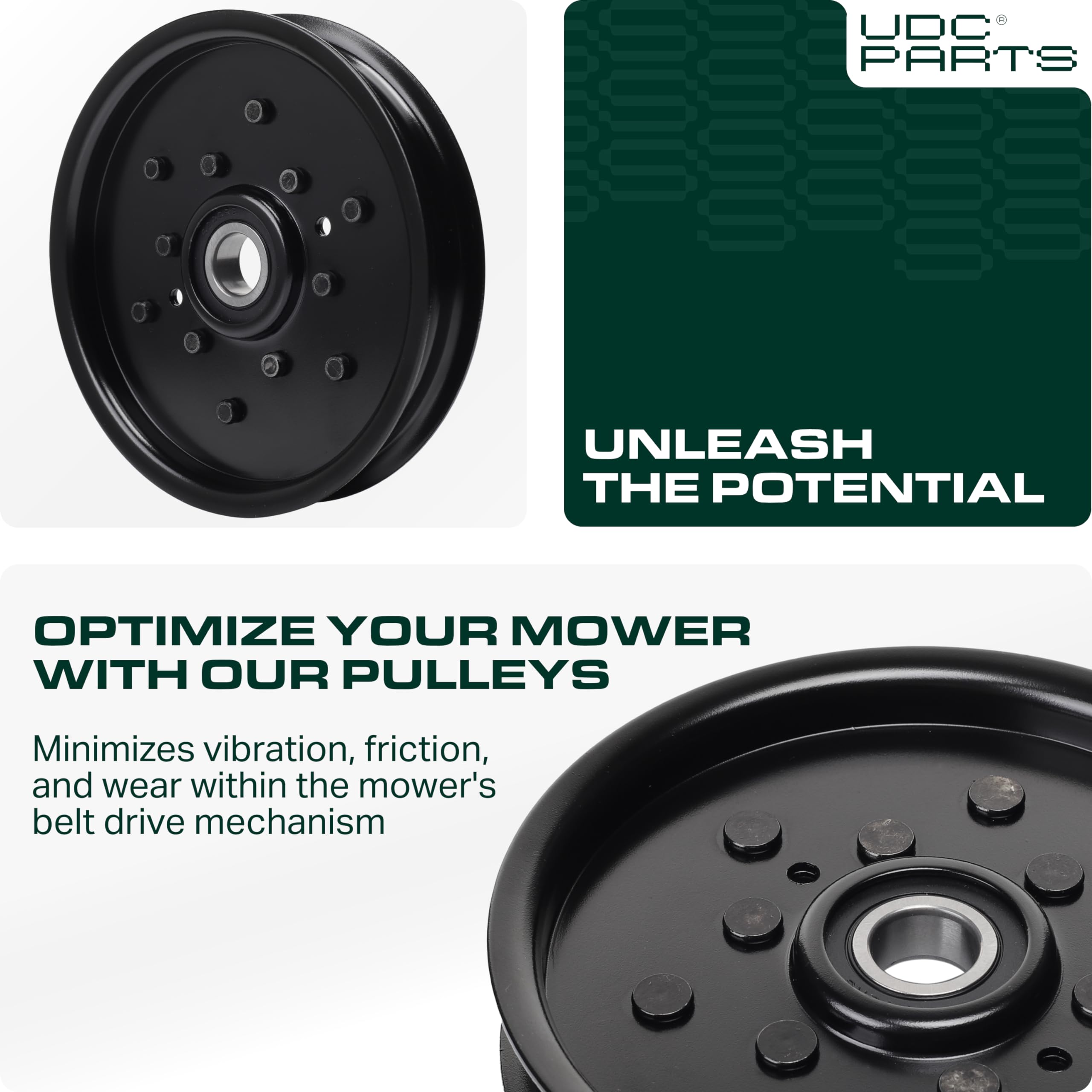AM121602 pulley surface close-up with a smooth finish for durability