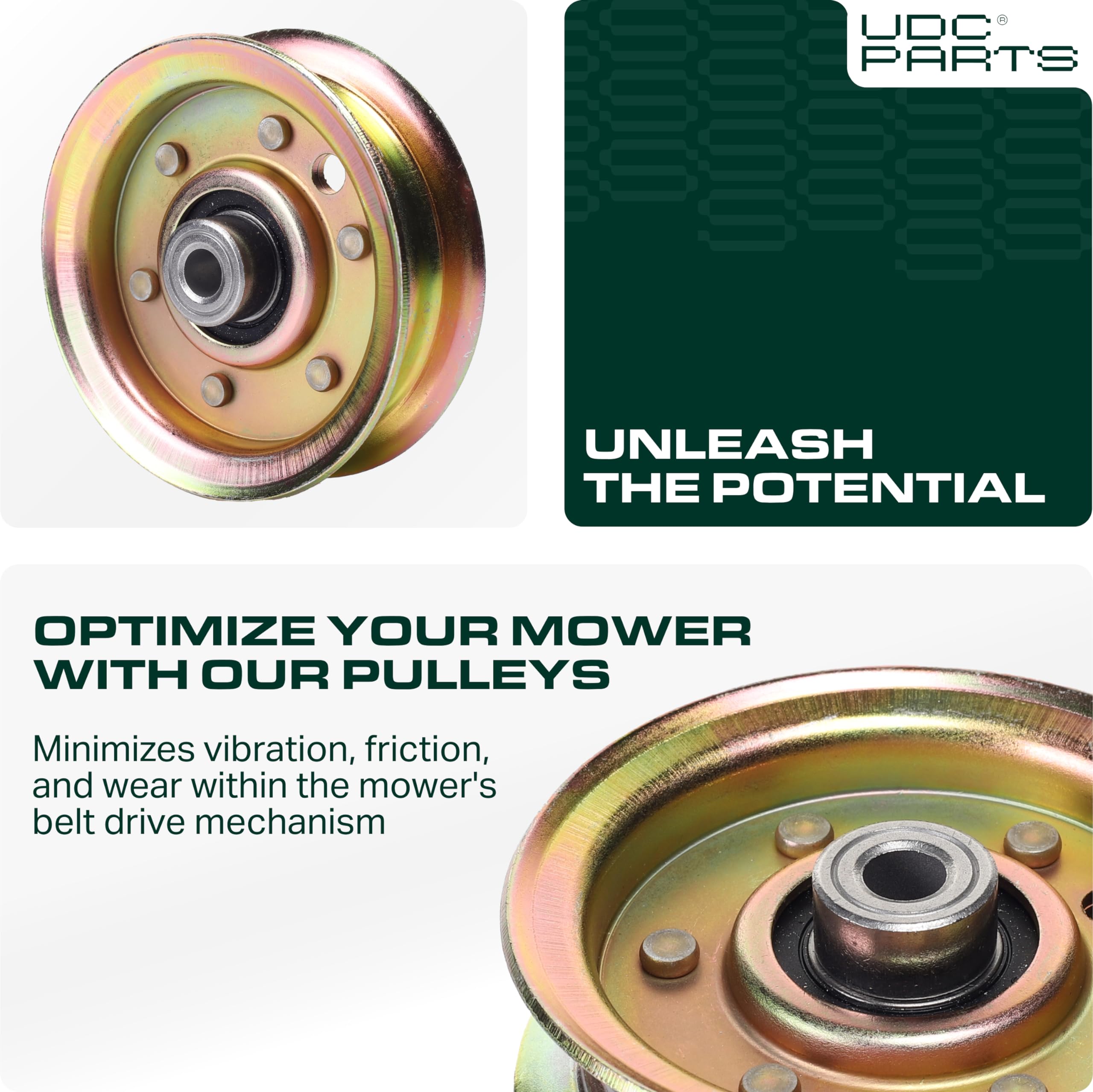 UDC Parts idler pulley for AYP LT16542 keeps belt aligned.