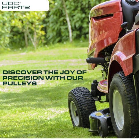 UDC Parts idler pulley in use during mowing reduces belt slips