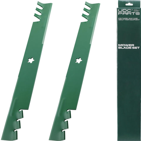 UDC Parts mower gator blades front view shows durable steel for precise cuts
