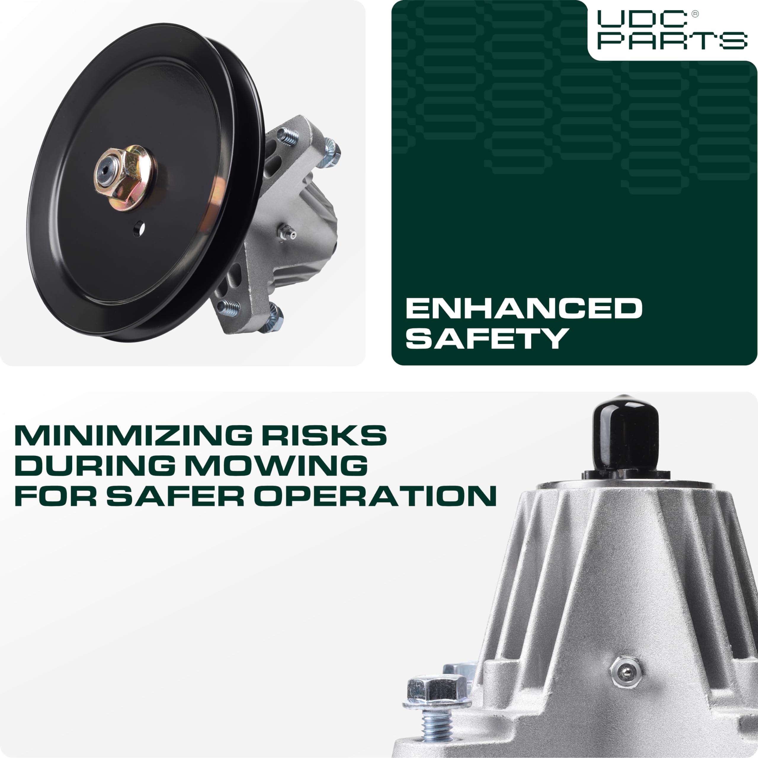 UDC Parts spindle for MTD and Cub Cadet decks ensures durable performance.
