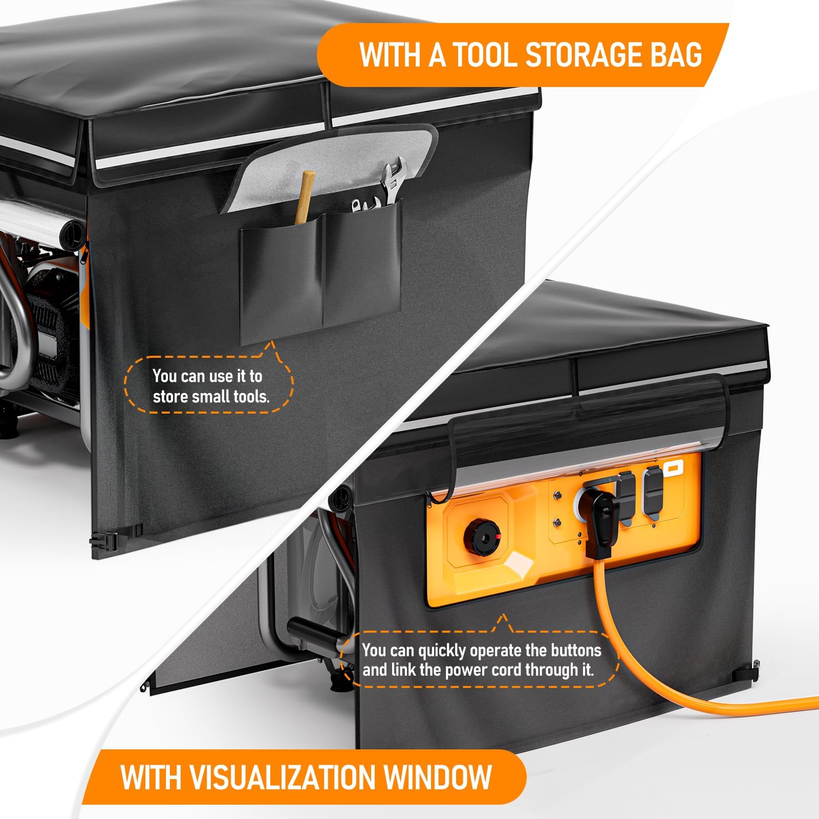 UEAKPIC generator cover all-weather protection in outdoor setting